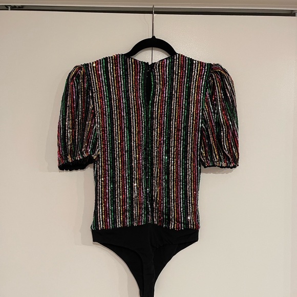 NWT Lovers + Friends Sequined Bodysuit (Size S) - Picture 3 of 16